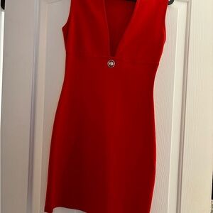 Versace versus mini red dress